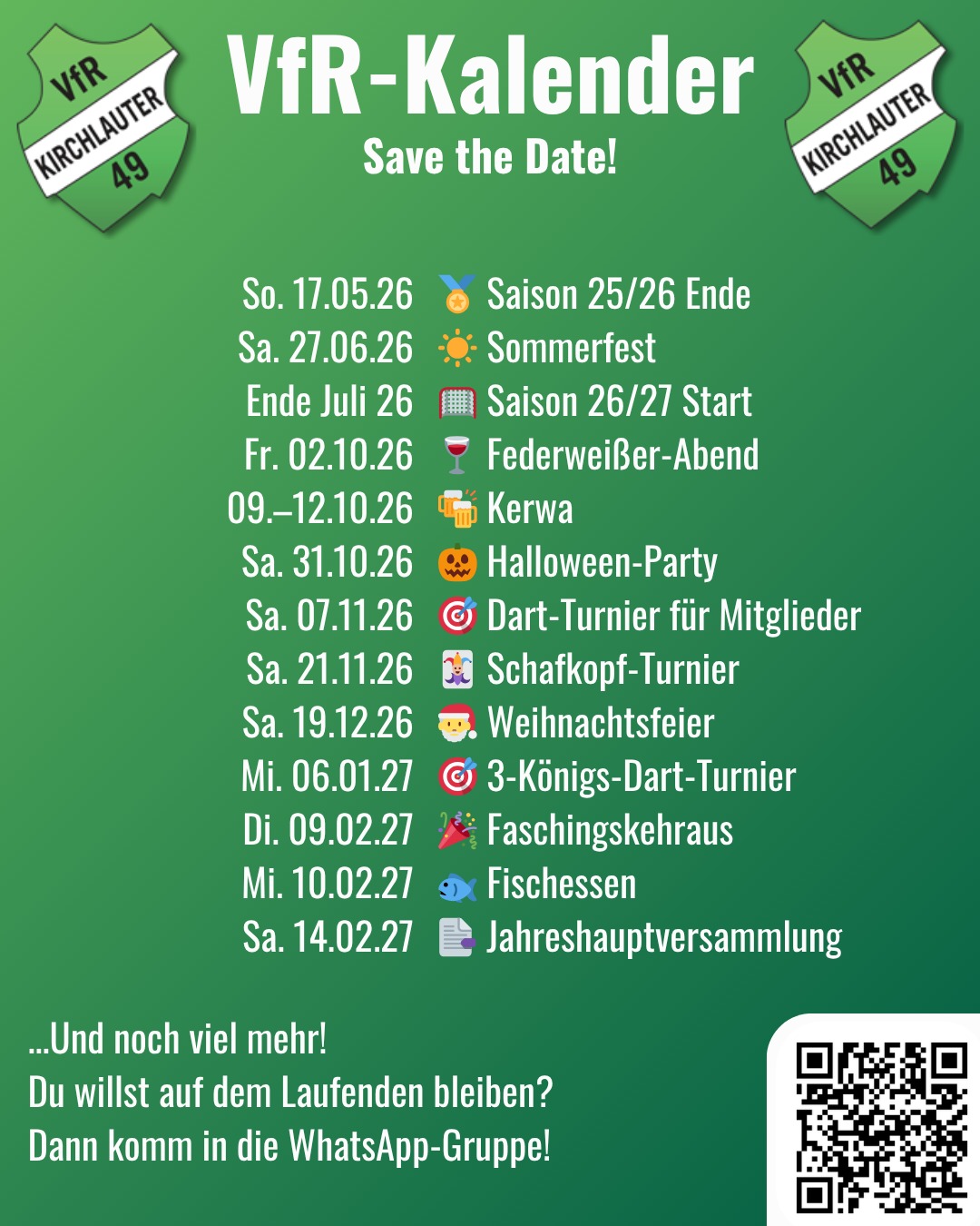 Veranstaltungen des VfR Kirchlauter